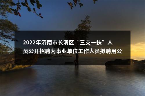 2022年济南市长清区“三支一扶”人员公开招聘为事业单位工作人员拟聘用公示 图片