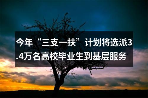 今年“三支一扶”计划将选派3.4万名高校毕业生到基层服务 图片