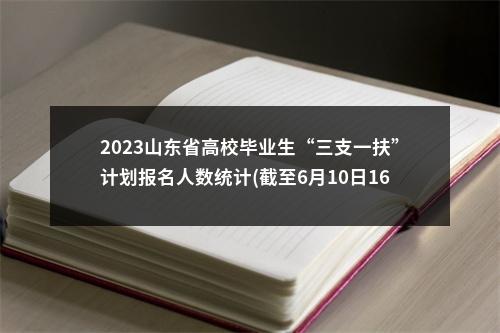 2023山东省高校毕业生“三支一扶”计划报名人数统计(截至6月10日16时30分) 图片