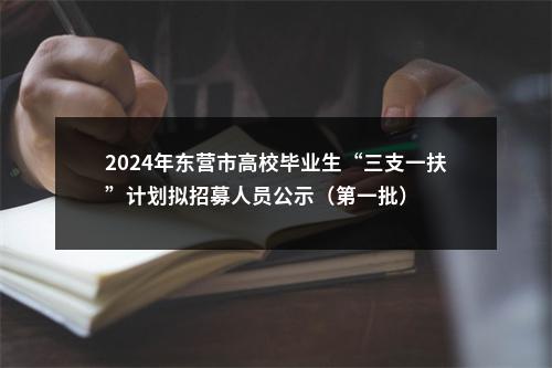 2024年东营市高校毕业生“三支一扶”计划拟招募人员公示（第一批） 图片