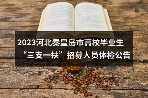 2023河北秦皇岛市高校毕业生 “三支一扶”招募人员体检公告 图片