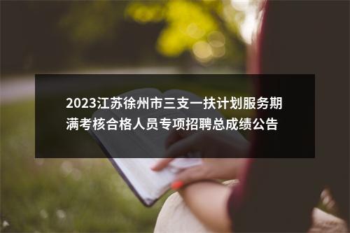 2023江苏徐州市三支一扶计划服务期满考核合格人员专项招聘总成绩公告                进入阅读模式 图片
