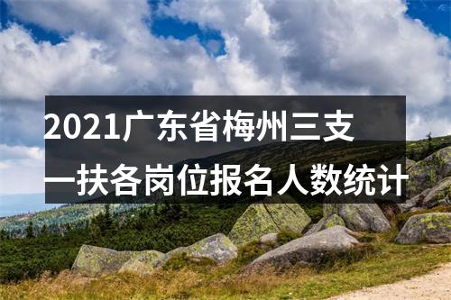 2021广东省梅州三支一扶各岗位报名人数统计 图片