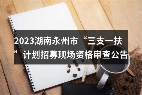 2023湖南永州市“三支一扶”计划招募现场资格审查公告 图片