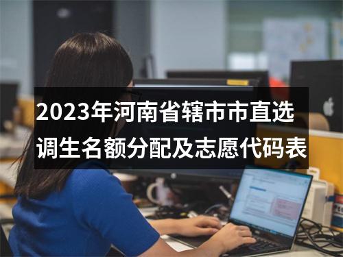 2023年河南省辖市市直选调生名额分配及志愿代码表 图片