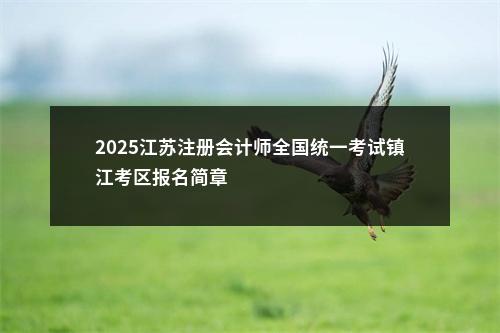 2025江苏注册会计师全国统一考试镇江考区报名简章                进入阅读模式 图片