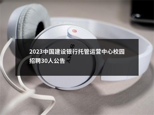 2023中国建设银行托管运营中心校园招聘30人公告                进入阅读模式 图片