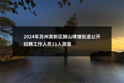 2024年苏州高新区狮山横塘街道公开招聘工作人员11人简章                进入阅读模式 图片