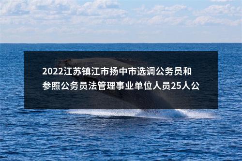 2022江苏镇江市扬中市选调公务员和参照公务员法管理事业单位人员25人公告                进入阅读模式 图片