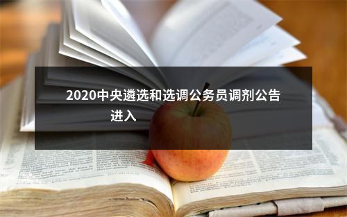 2020中央遴选和选调公务员调剂公告                进入阅读模式 图片