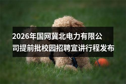 2026年国网冀北电力有限公司提前批校园招聘宣讲行程发布 图片