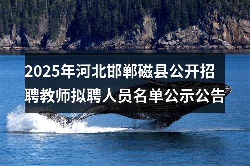 2025年河北邯郸磁县公开招聘教师拟聘人员名单公示公告 图片