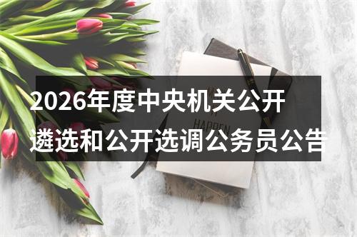 2026年度中央机关公开遴选和公开选调公务员公告 图片