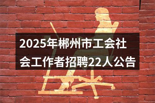 2025年郴州市工会社会工作者招聘22人公告 图片