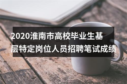 2020淮南市高校毕业生基层特定岗位人员招聘笔试成绩 图片