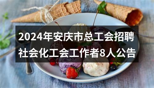 2024年安庆市总工会招聘社会化工会工作者8人公告 图片
