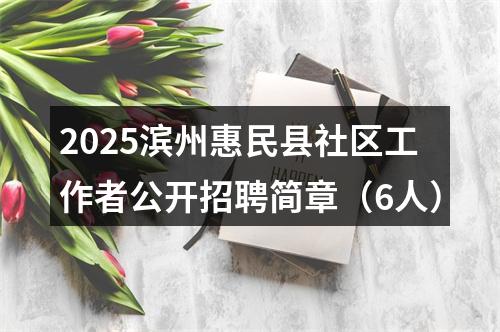 2025滨州惠民县社区工作者公开招聘简章（6人） 图片