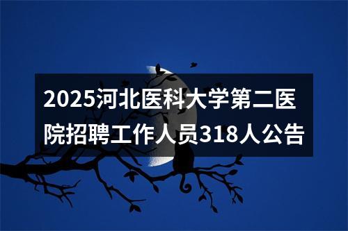 2025河北医科大学第二医院招聘工作人员318人公告 图片