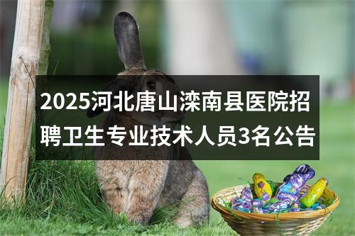 2025河北唐山滦南县医院招聘卫生专业技术人员3名公告 图片