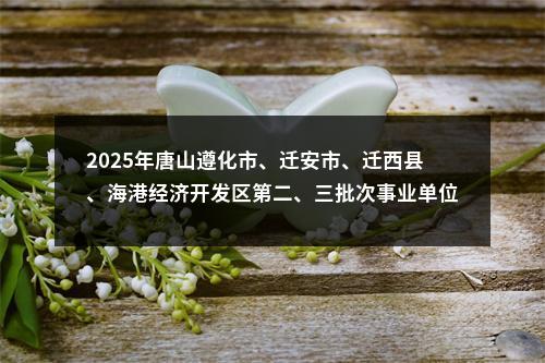 2025年唐山遵化市、迁安市、迁西县、海港经济开发区第二、三批次事业单位公开招聘工作人员165名公告 图片