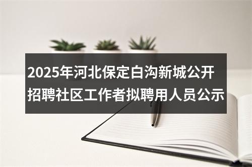 2025年河北保定白沟新城公开招聘社区工作者拟聘用人员公示 图片