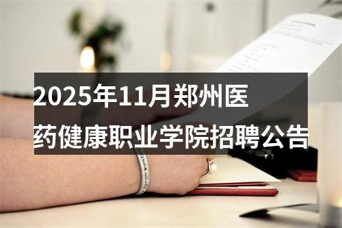 2025年11月郑州医药健康职业学院招聘公告 图片
