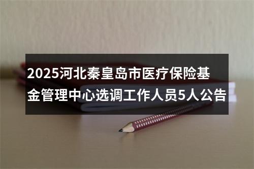 2025河北秦皇岛市医疗保险基金管理中心选调工作人员5人公告 图片