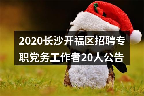 2020长沙开福区招聘专职党务工作者20人公告 图片