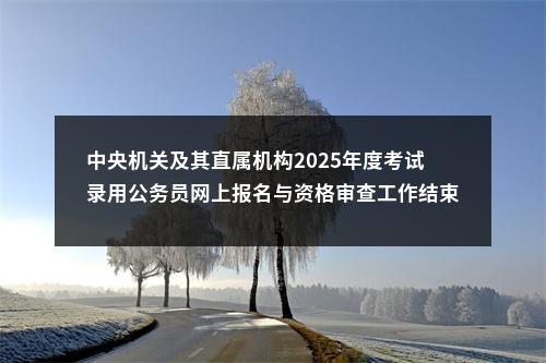 中央机关及其直属机构2025年度考试录用公务员网上报名与资格审查工作结束 图片