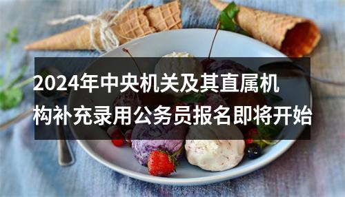 2024年中央机关及其直属机构补充录用公务员报名即将开始 图片