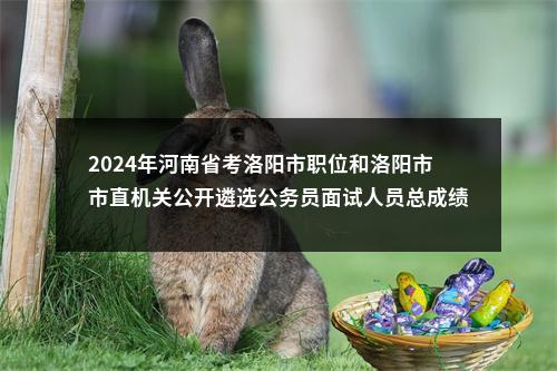 2024年河南省考洛阳市职位和洛阳市市直机关公开遴选公务员面试人员总成绩公告 图片