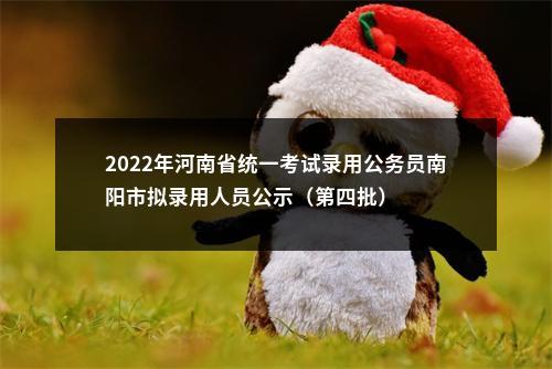 2022年河南省统一考试录用公务员南阳市拟录用人员公示（第四批） 图片