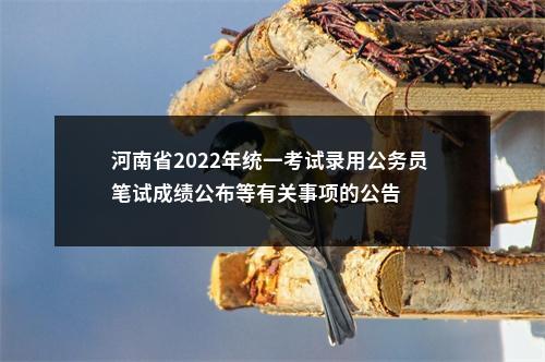 河南省2022年统一考试录用公务员 笔试成绩公布等有关事项的公告 图片