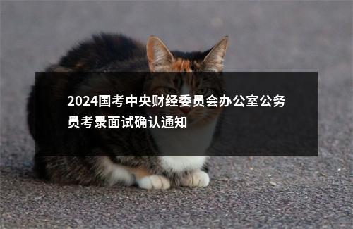 2024国考中央财经委员会办公室公务员考录面试确认通知                进入阅读模式 图片