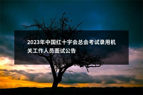 2023年中国红十字会总会考试录用机关工作人员面试公告                进入阅读模式 图片