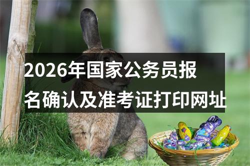 2026年国家公务员报名确认及准考证打印网址 图片