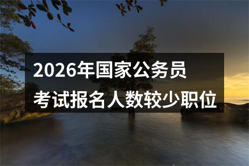 2026年国家公务员考试报名人数较少职位 图片
