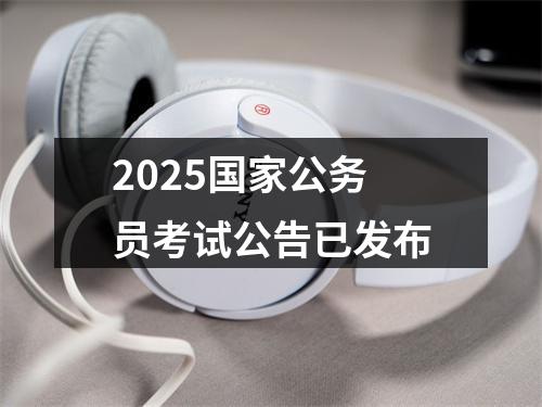 2025国家公务员考试公告已发布 图片