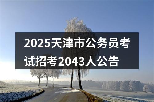 2025天津市公务员考试招考2043人公告 图片