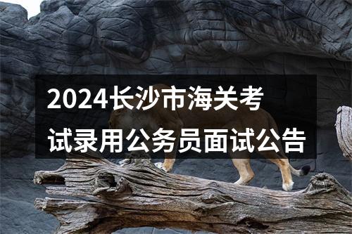 2024长沙市海关考试录用公务员面试公告 图片