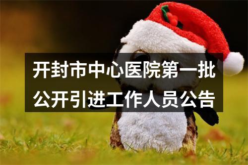 开封市中心医院第一批公开引进工作人员公告 图片