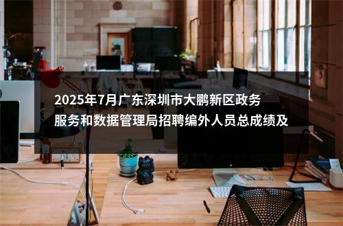 2025年7月广东深圳市大鹏新区政务服务和数据管理局招聘编外人员总成绩及体检人选公告 图片