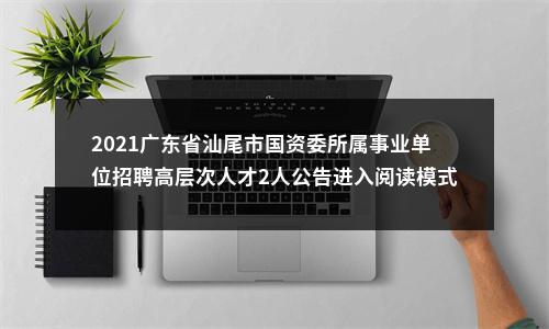 2021广东省汕尾市国资委所属事业单位招聘高层次人才2人公告进入阅读模式 图片