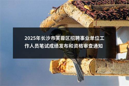 2025年长沙市芙蓉区招聘事业单位工作人员笔试成绩发布和资格审查通知 图片