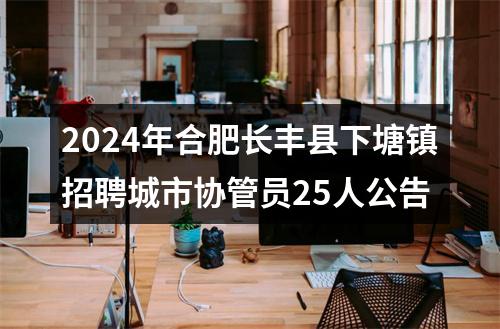 2024年合肥长丰县下塘镇招聘城市协管员25人公告 图片