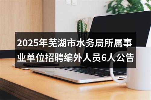 2025年芜湖市水务局所属事业单位招聘编外人员6人公告 图片