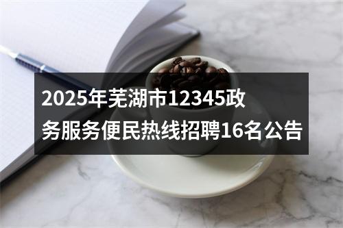 2025年芜湖市12345政务服务便民热线招聘16名公告 图片