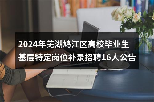 2024年芜湖鸠江区高校毕业生基层特定岗位补录招聘16人公告 图片