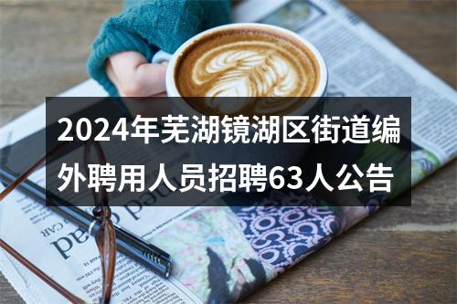 2024年芜湖镜湖区街道编外聘用人员招聘63人公告 图片