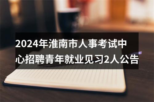 2024年淮南市人事考试中心招聘青年就业见习2人公告 图片